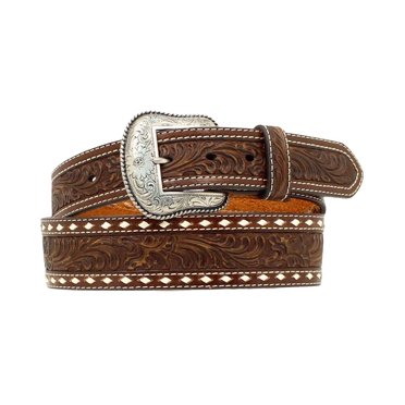 Nocona Belt Co. Men's Men'S Tapered Floral Tooled Western - N2497802 40