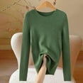thumbnail image 5 of Women's Ribbed Knit Pullover Sweater, Slim Fit Soft Round Neck Top for Fall Winter, Comfortable Stretchy Casual Daily Wear, Versatile Layering Piece for Various Occasions Blackish Green XL, 5 of 8