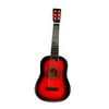 V. Toys Classic Acoustic Beginners Childrens Kids 6 Stringed Toy Guitar Musical Instrument w/ Pick, Extra String (Red)