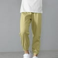 thumbnail image 6 of CYRBOKO Boys Jogger Pants, Elastic Waist Cotton Summer Breathable Athletic Pants Army Green Size 6-7 T, 6 of 7