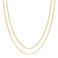 thumbnail image 1 of Sterling Silver and Gold Plated Rope Chain Necklaces and Bracelets - 1.00MM Thick - 22 Inches, 1 of 7