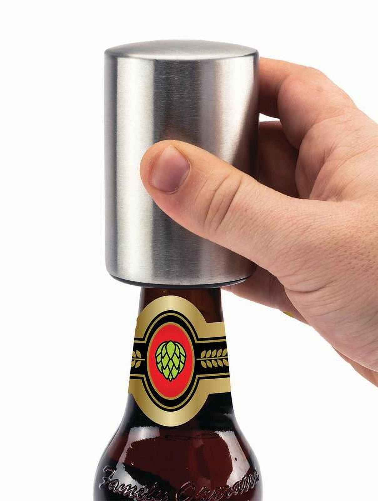 Jokari Magnetic One-Handed Bottle Opener, Stainless Steel, For