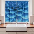 thumbnail image 2 of Ambesonne Blue Kitchen Curtains, Gerbera Abstract Petals, 55"x39", Blue Pale Blue, 2 of 3