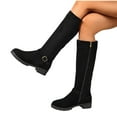 thumbnail image 6 of Wowcloth Knee High Boots for Women - Comfortable Round Toe Mid Heel with Solid Color Long Shaft Casual Retro Style Boots, 6 of 9