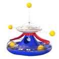 thumbnail image 1 of Interactive Cat Turntable Treat-Dispensing Toy with Rocking Wobble Track - ABS Material, Optional Colors: Dark Blue, Lake Blue, Pink, Yellow - Engaging Playtime Puzzle for Feline Entertainment, 1 of 7