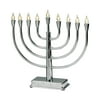 Rite Lite 12.25" Lustrous Polished LED Electric Hanukkah Menorah - Silver