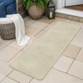 thumbnail image 6 of Runner Rug 15.7"x47.2", Ivory White Non Slip Backing Floor Mats Area Rugs, Absorbent Muddy Dirt Trapping Carpet for Hallway Entryway Kitchen Bedside Living Room Modern Pure Ivory White, 6 of 9