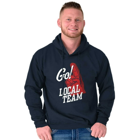 Go Local Sport Team Number 1 Fan Sign Unisex Plus Fleece Graphic Hoodie Brisco Brands 2X