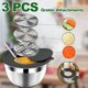 thumbnail image 4 of Juego de cuencos para mezclar DUTZUN de acero inoxidable, 16 piezas con colador y rallador, 4 of 7