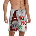 thumbnail image 2 of Naloa Cute Santa Men's Short Pajama Pants, Lounge Comfort Shorts with Elasticized Waistband and Side Pockets - Small, 2 of 9