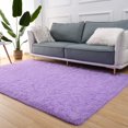 thumbnail image 5 of YJ.GWL Fluffy Area Rugs for Bedroom Soft Shaggy Rug for Living Room Nursery Indoor Plush Floor Carpet,3'x5',Purple, 5 of 7