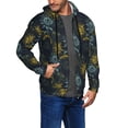 thumbnail image 2 of Kdxio Sunflowers Print Men Hoodies Casual Hoodies for Men with Zip Pockets Full Zip Long Sleeve Sweatshirt Sports Hooded Jacket-3X-Large, 2 of 5