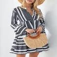 thumbnail image 3 of Womens Summer Floral Mini Dress Boho Flowy Short Dresses Long Sleeve Cocktail Dress, 3 of 7