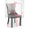thumbnail image 3 of Tcbosik 2 Pack Velvet Dining Chairs, Upholstered Kitchen Chair with Button Tufted Back, Side Chair with Solid Wood Legs for Living Room, Bedroom, Easy Assembly, Blue, 3 of 10