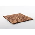 thumbnail image 4 of Nordic Teak (10 sq ft) Oiled Teak Outdoor Interlocking Floor Tiles, 12 Slat - Brown, 4 of 5