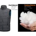 thumbnail image 6 of Mapamyumco Men's Lightweight Puffer Vest Outdoor Warm Sleeveless Jackets Recycled Insulation Grey M, 6 of 7