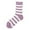 Purple, variant on Gsakboxl Socks for Women Women Colorful Striped Coral Fleece Thermal Socks Thick Fleece Lined Warm Winter Casual Medium Tube Hosiery A