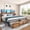 Rustic Brown, variant on EnHomee Metal Bed Frame with 3-Tier Storage Headboard King Size Metal Bed Frame with 2 Underbed Drawers & 2 Bedside Fabric Drawers & LED Lights & Charge Station,Rustic Brown