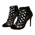 thumbnail image 3 of Mostsola Women's Hollow out Caged Stiletto Sandals Fashion Peep Toe Ankle Booties with Back Zipper, 3 of 9