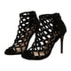 thumbnail image 3 of MKLEKYY Sandalias de Plataforma para Mujer, Zapatos de Mujer A La Moda Con Boca de Pez, Tacones Altos, Sandalias de Tacón de Aguja Con Huecos y Cremallera Trasera, Sandalias para Mujer, 3 of 4