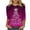 Hot Pink, variant on Up to 65 off!Lolmot Christmas 3/4 Sleeve Tops for Women Fashion Snowflake Christmas Print Graphic Tee Shirts Casual Crew Neck Tee Tops Blouse,Plus Size