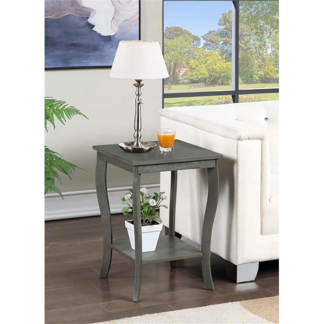 Convenience Concepts Table d'Appoint Carrée American Heritage en Bois Gris