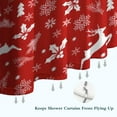 thumbnail image 6 of Red Christmas Reindeer and Snowflake Pattern Shower Curtain 36"x72" ,Bathroom Decorative Shower Curtains Set with 12 Hooks,Modern Waterproof Washable Shower Curtain, 6 of 6