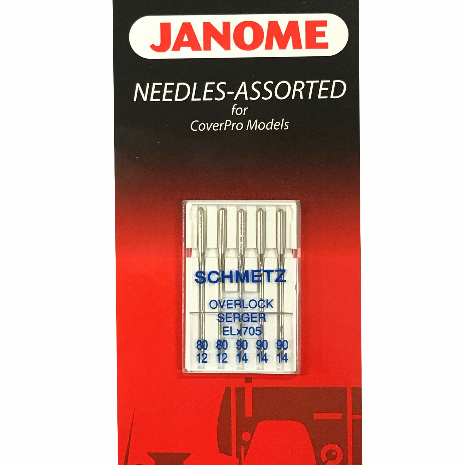 Janome Needles ELX705 For CoverPro Models Size 12 & 14 Sewing Needles