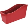 Storex Large Plastic Book and Magazine Bin, Red, 6-Pack