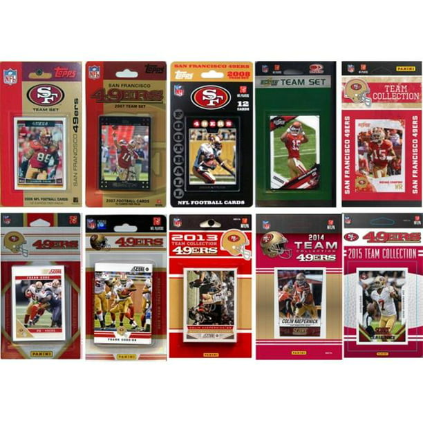 CandICollectables 49ERS1015TS NFL San Francisco 410ers 10 Ensembles Différents de Cartes à Collectionner sous Licence
