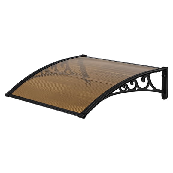 Door Awnings Exterior, Awning for Front Door Canopy Outdoor Awning, Rain Shelter for Back Door, Porch, Window Door Awning-Brown