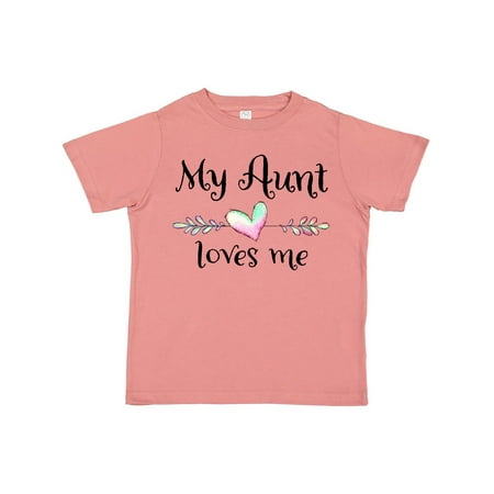 

Inktastic My Aunt Loves Me- Heart Gift Toddler Boy or Toddler Girl T-Shirt