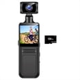 thumbnail image 1 of Cámara Digital Portátil 4G, Cámara de Bolsillo 2K con Movimiento, Rotación de 180 Grados, Grabadora de Conducción de Bicicletas, Cámara Corporal de 128 GB., 1 of 8