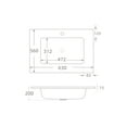 thumbnail image 3 of 25" W x 22" D Solid Surface Polyurethane Resin Streamline Vanity Top With Sink, Durable, Consistent Color, Easy-to-Clean, Built-in Overflow, 3 of 11