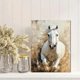 thumbnail image 2 of Qisvanset Framed Canvas Wall Art 12x16 Inch Majestic White Horse Equestrian Farmhouse Gift Art, 2 of 5