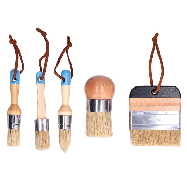 5 pinceles de pintura de cera de tiza para muebles, proyectos de pintura con cera, suministros de arte DIY