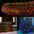 thumbnail image 2 of Expandable Christmas Net Lights Outdoor 10ft x 6.5ft 200 Led Mesh Fairy String Lights,8 Modes Mesh Lights for Xmas Trees, Bushes, Wedding, Outdoor Garden Decorations, Multicolor, 2 of 6