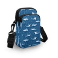 thumbnail image 3 of HELLHERO 2 Zippers Women Crossbody Bag, Polyester Shoulder Bag for Men, Women, Shark, 3 of 7