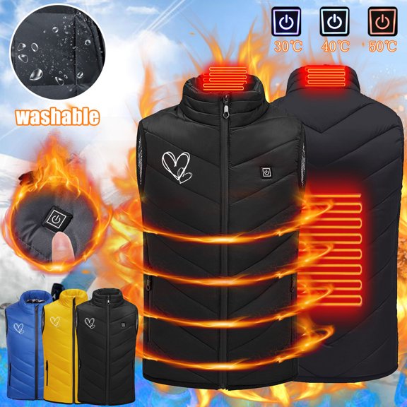 Heated Jacket Coats Heated Vest for Kids Boy Girls Winter 2 Heated Jacket Coat Windproof Plus Size Coat For Children [Battery Not Included] 4-15 Years