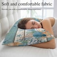 thumbnail image 5 of Vintage Blue Coastal Pillow Covers, Linen Long Throw Pillow Case, Summer Beach Starfish Shell Coral Nautical Holiday Pillow Protector Decorative Cushion Cover for Living Room/Bedroom 12" x 20", 5 of 8