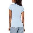 thumbnail image 2 of Camiseta de uniforme IZOD para mujer, manga corta, azul claro, talla XS, 2 of 2