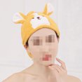 thumbnail image 3 of Cute Cartoon Absorbent Anti Frizz Dry Hair Hat Bath Shower Head Towel Wrap Bathing Dry Cap Towelsyellow, 3 of 5