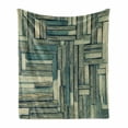 thumbnail image 1 of Wooden Print Soft Flannel Fleece Throw Blanket, Lumberjack Old Vintage Classic Deck Tree Forest Woods Natural Artwork, Cozy Plush for Indoor and Outdoor Use, 70" x 90", Sage Green Beige, by Ambesonne, 1 of 6