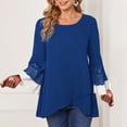 thumbnail image 2 of Long Sleeve Tops for Girls Sweatshirt Casual Pleated Waist Flared Long Sleeve Round Neck Top, 2 of 6