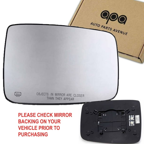 Replacement For Heated Power Mirror Glass Passenger with Backing 2009