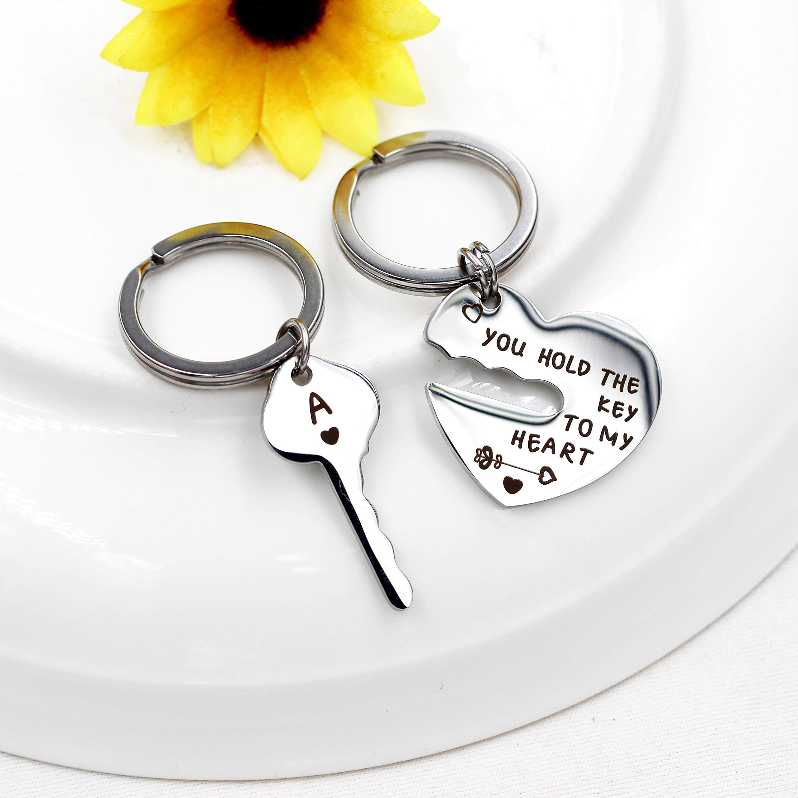 You Hold The Key To My Heart Puzzle Keychains Set, His and Hers