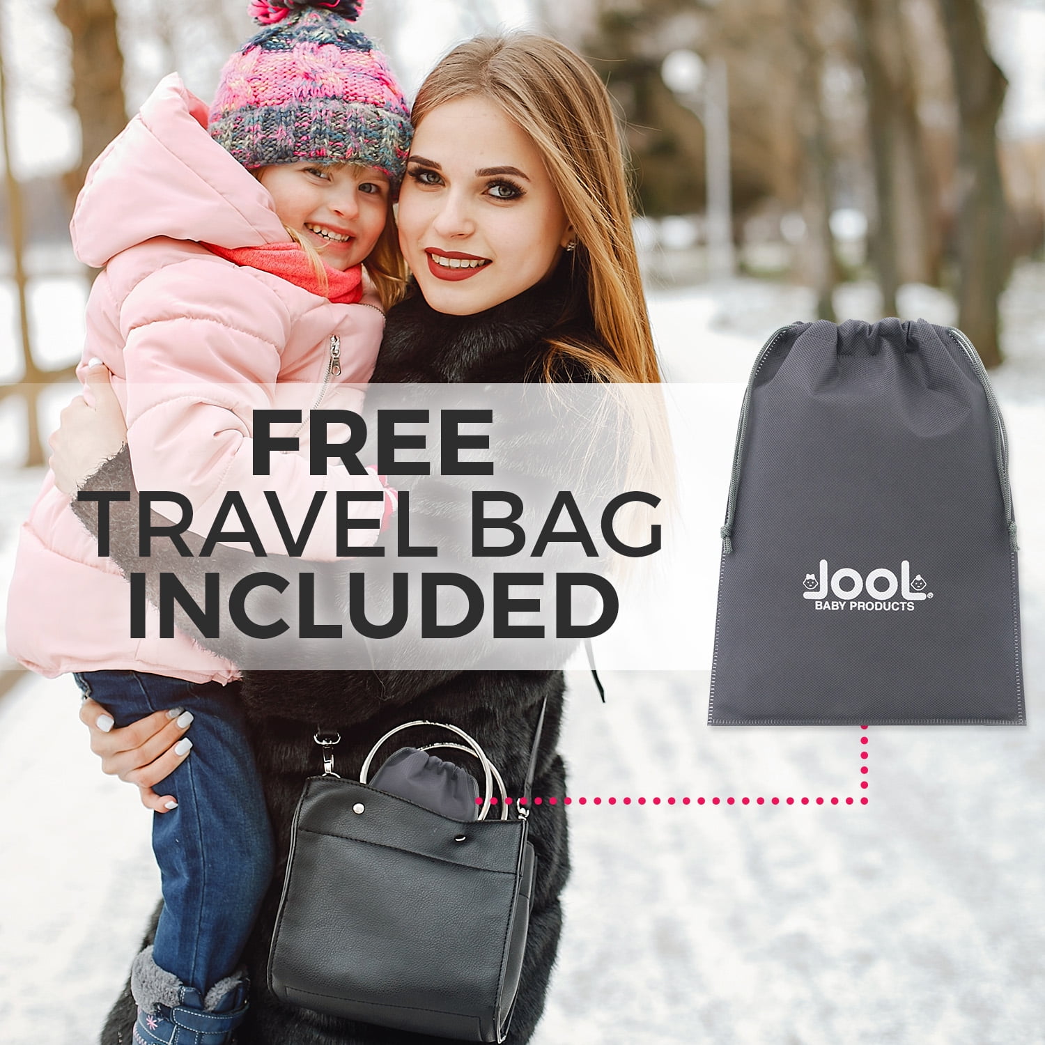 Includes Free Travel Bag Non-Slip Suction Cups Folding Travel Potty Seat for Boys and Girls Jool Baby Fits Round /& Oval Toilets