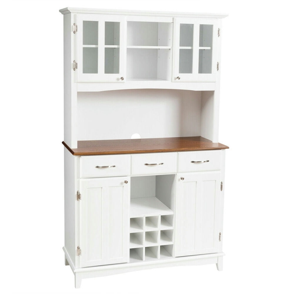 Finihen Kitchen Storage Cabinet, Buffet Sideboard, Wood Buffet Hutch Cabinet with 3 Large Drawers, for Dining Room, Kitchen, Living Room, White Finihen Kitchen Storage Cabinet, Buffet Sideboard, Wood Buffet Hutch Cabinet with 3 Large Drawers, for Dining Room, Kitchen, Living Room, White