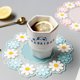 thumbnail image 2 of Posavasos para bebidas, bonitos posavasos para mesa de café, juego de 4 posavasos de silicona antideslizante de PVC JAMW Sencillez, 2 of 5