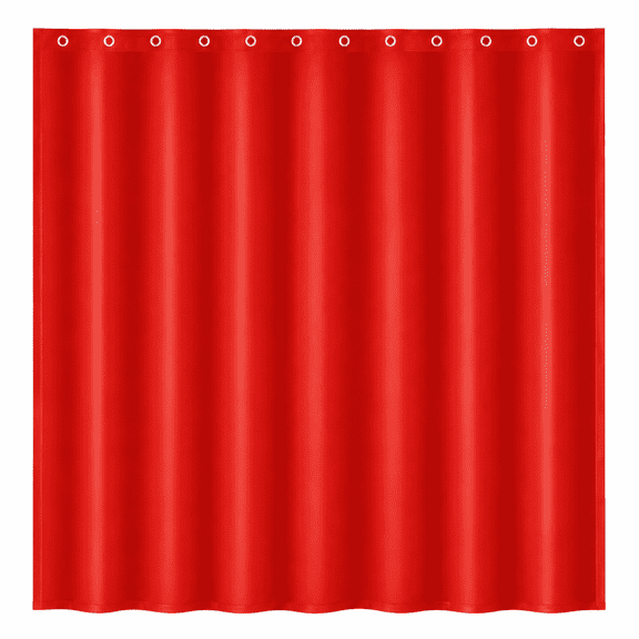 Dependable Industries Christmas Vinyl Shower Curtain Liner Red 70" x 72"